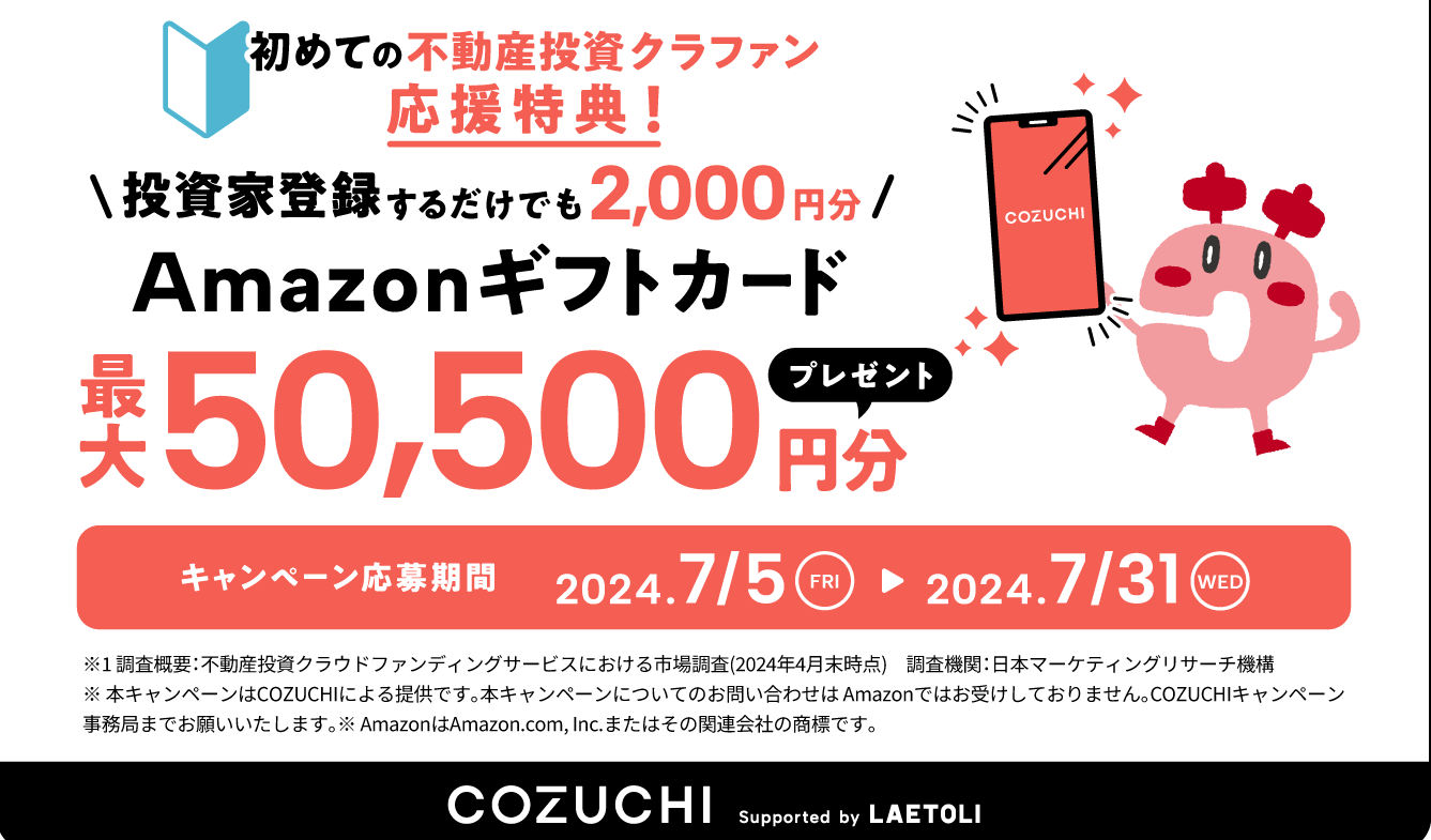 COZUCHIの7月キャンペーンバナー