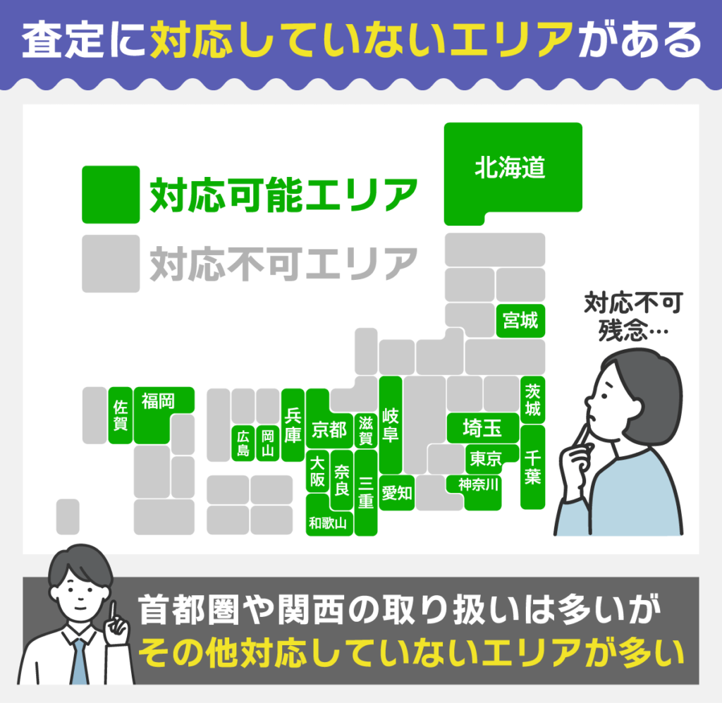 すまいValueの一括査定サイトは対応していない地域がある