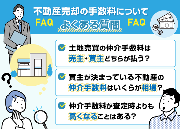 不動産売却の手数料に関するよくある質問を紹介している画像