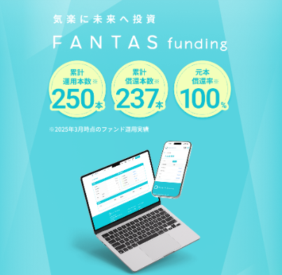 FANTAS fundingのキャプション画面